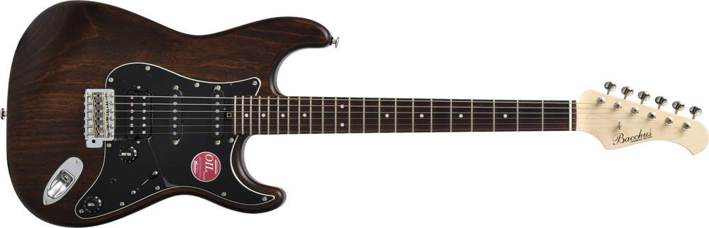 Bacchus G-STUDIO ASH/FS BLK/OIL Stratocaster Type Electric Guitar